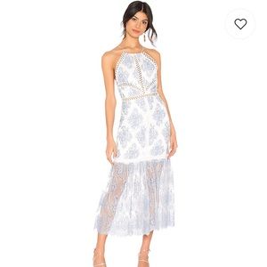 X by NBD blue and white dress!